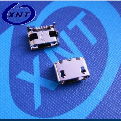 臺(tái)灣microUSB B type 5pin (焊腳:SMT, 外殼:DIP) 牛角有柱