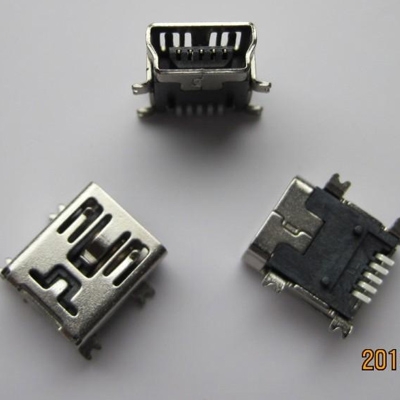深圳miniUSB B type 5pin (焊腳:SMT, 外殼:SMT)