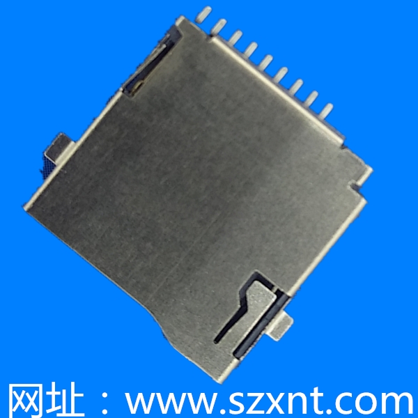 TF卡座/microSD push 沉板0.9mm外焊帶偵測