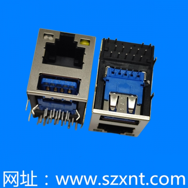 深圳雙層RJ45+USB3.0
