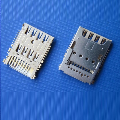 昆山SIM card holder microSim8Pin+TF8Pin No-push (H=2.26)