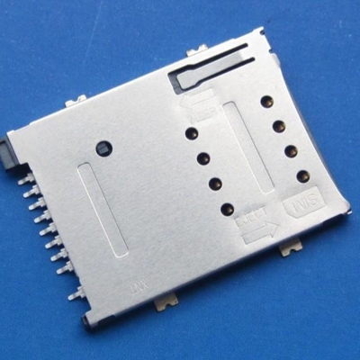 吳中SIM card push type 8pin+1pin with CD no column