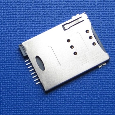 吳中SIM card push type 8pin+1pin with CD column