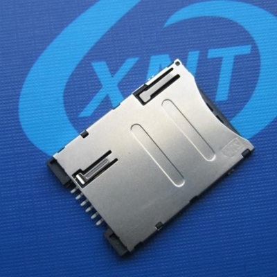 吳中SIM card seat push type 6+1pin with CD (normally closed) with positioning column